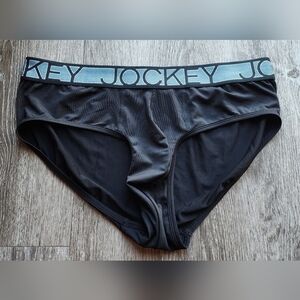 Jockey Black Briefs with Logo Waistband